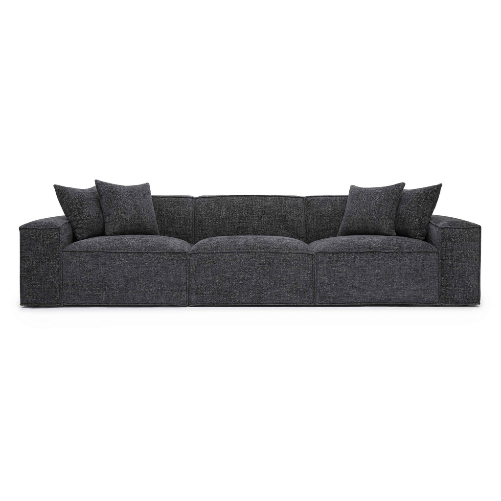 Mindy 115" Performance Chenille Basketweave Modular Sofa