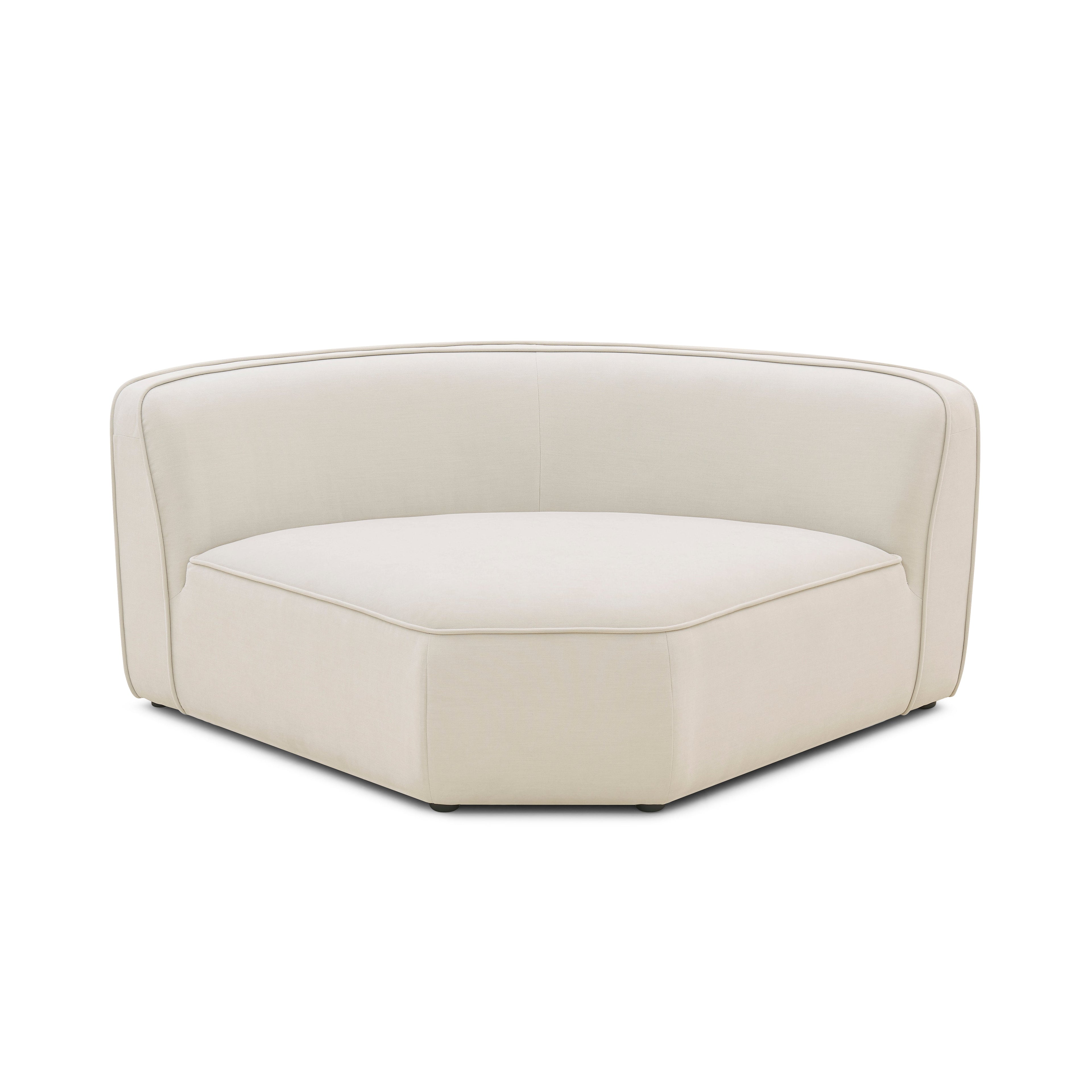 Travie Sand Upcycled Performance Linen Wedge Corner Chair