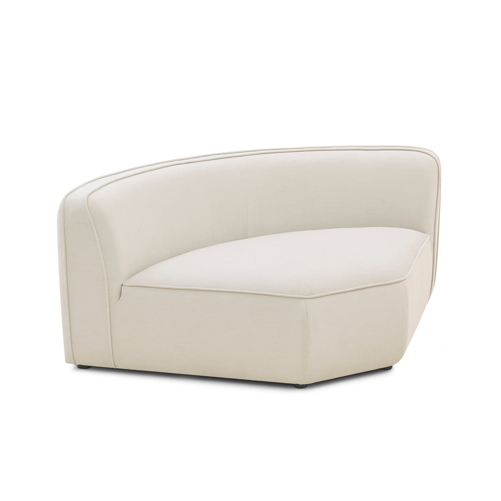 Travie Sand Upcycled Performance Linen Wedge Corner Chair