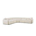Travie 5-Piece Sand Upcycled Performance Linen Modular Large L-Sectional