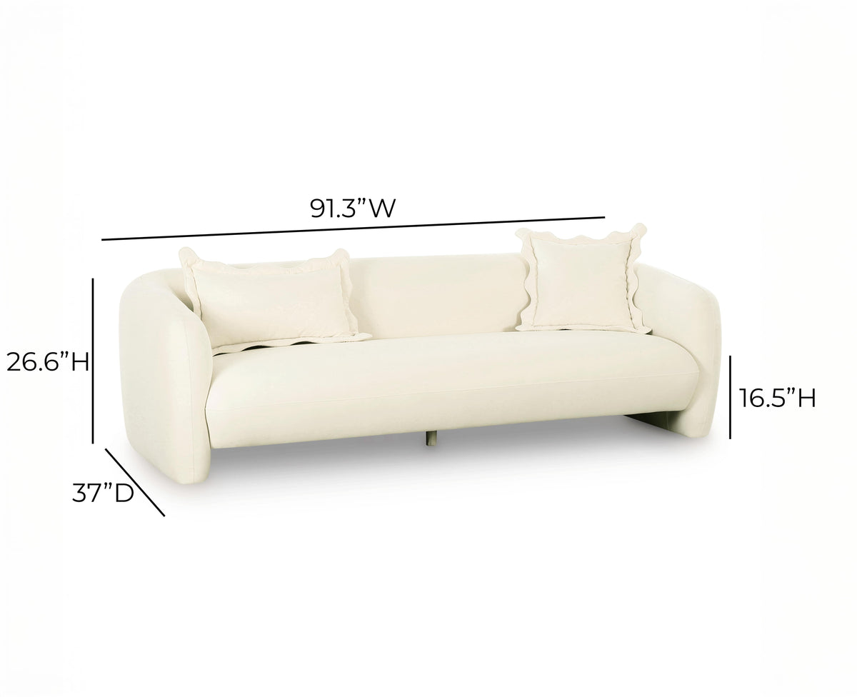 Lou 91" Performance Velvet Sofa