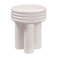 Delta Concrete Indoor/Outdoor Round Side Table — Ivory null