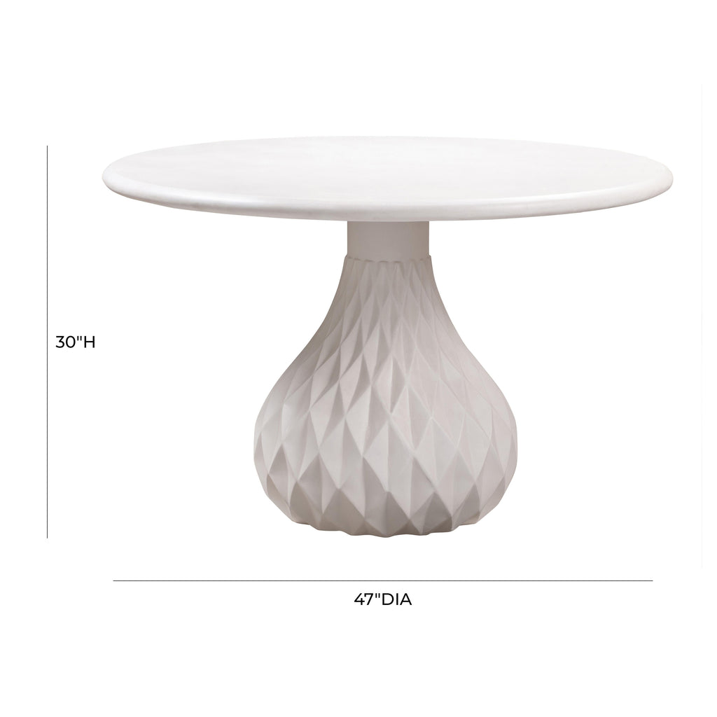 Tulum 47" Ivory Concrete Indoor / OutdoorRound Dining Table