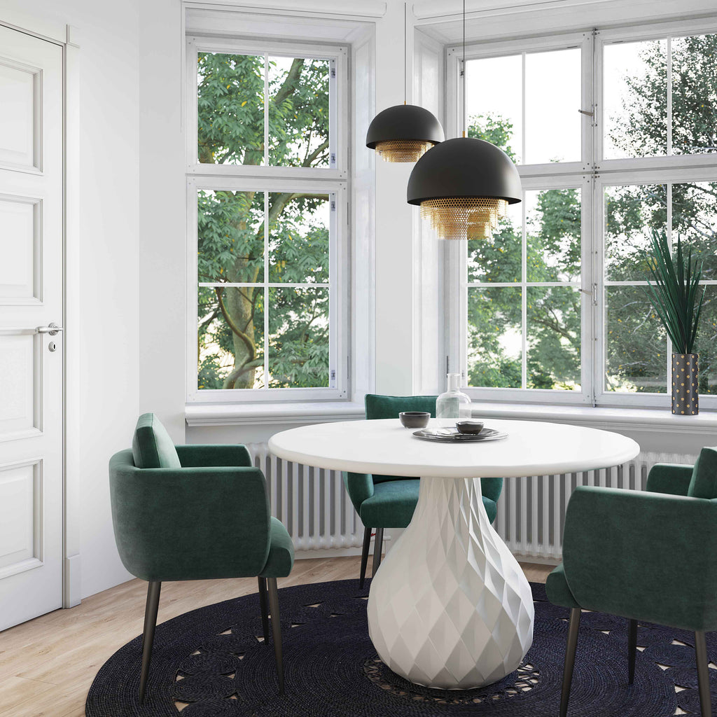 Tulum 47" Ivory Concrete Indoor / OutdoorRound Dining Table