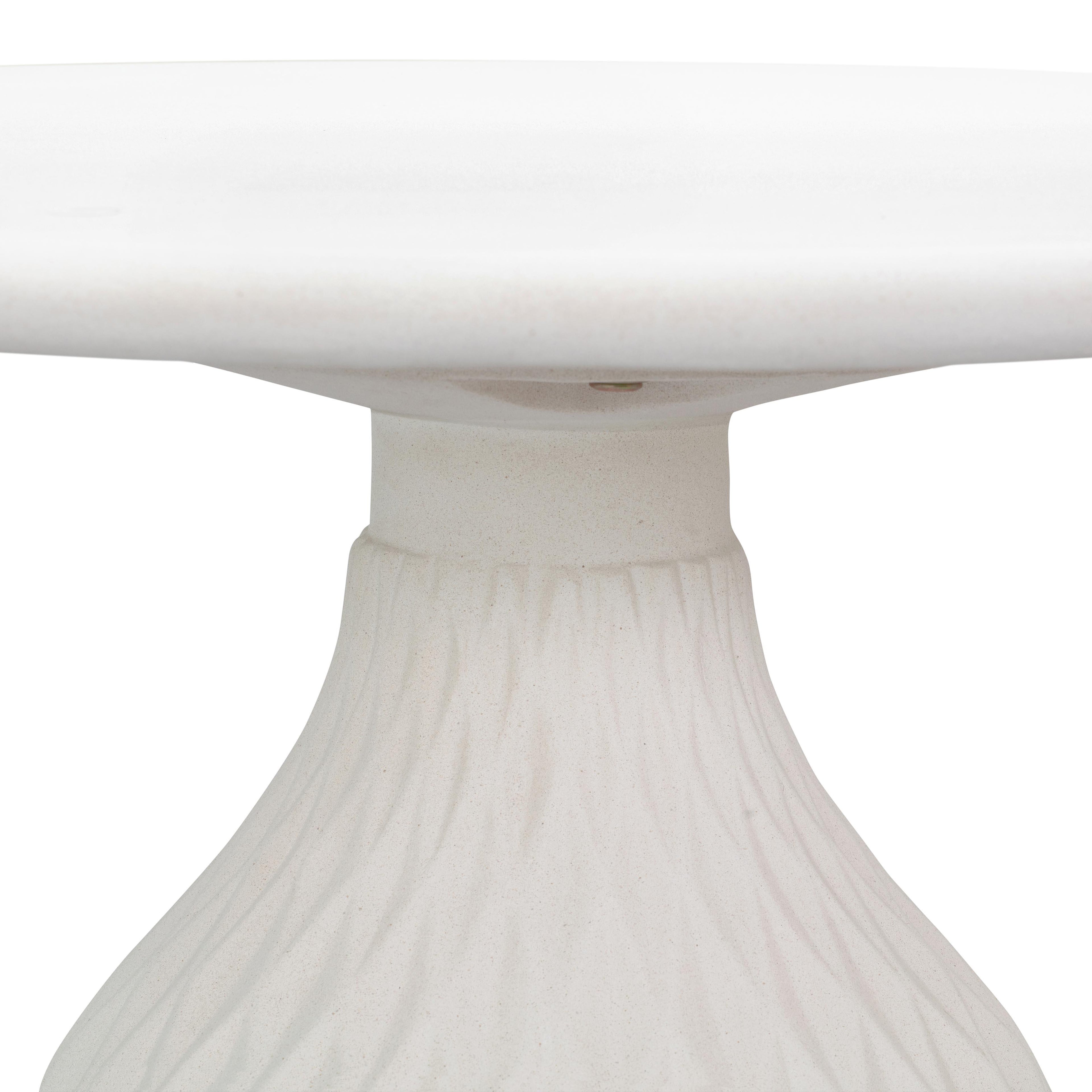 Tulum 27.5" Ivory Concrete Indoor / Outdoor Round Coffee Table