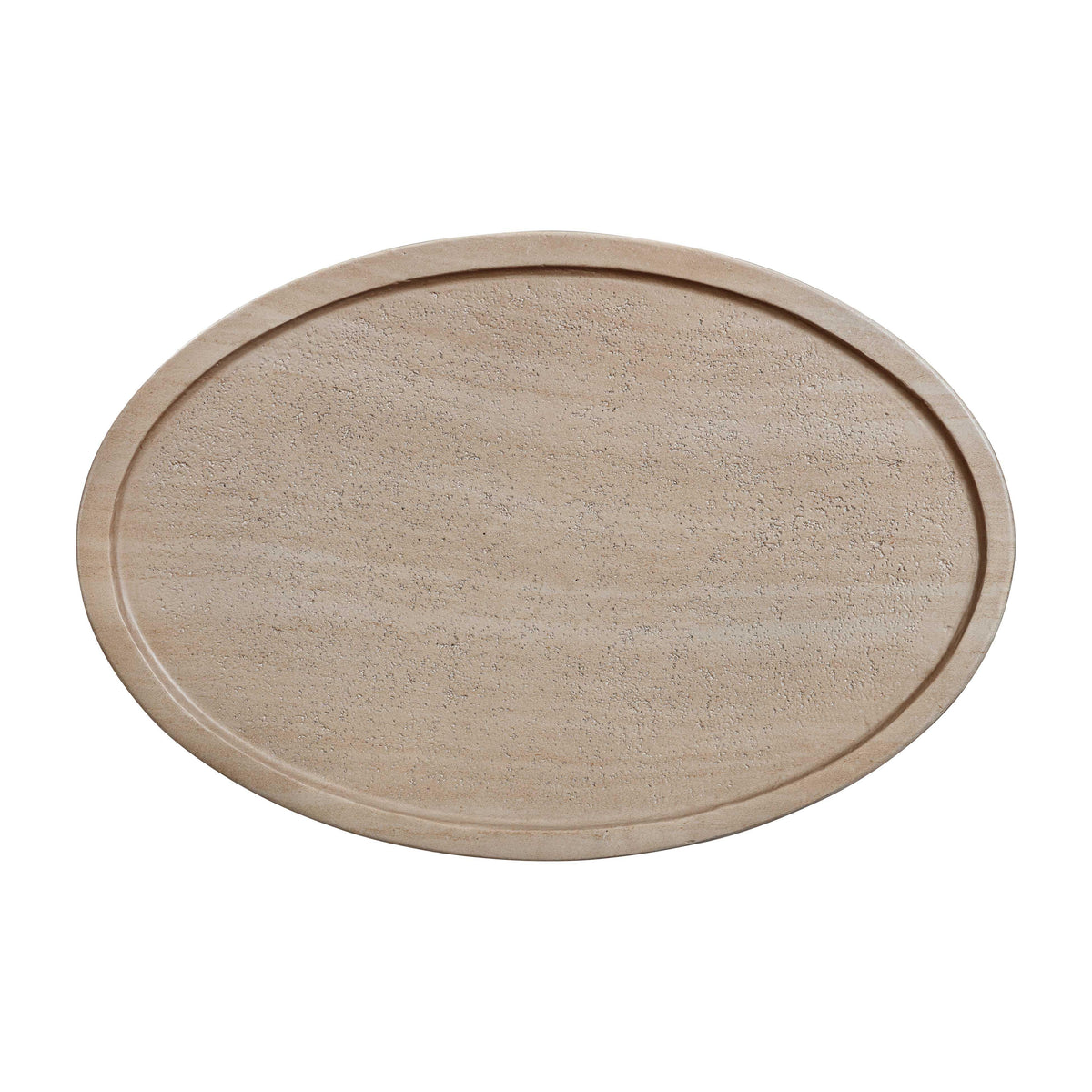Eclipse Textured Faux Travertine Indoor/Outdoor Side Table