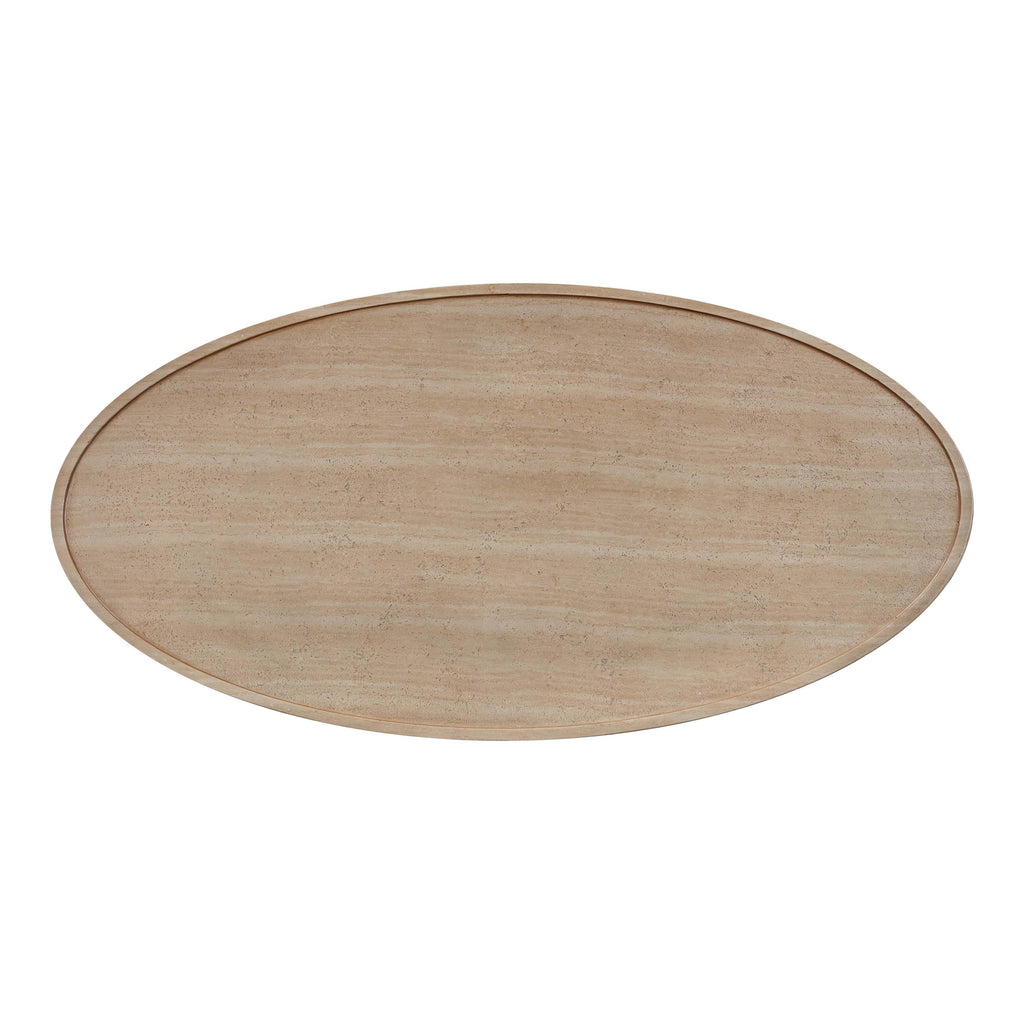 Eclipse 47" Textured Faux Travertine Indoor/Outdoor Coffee Table
