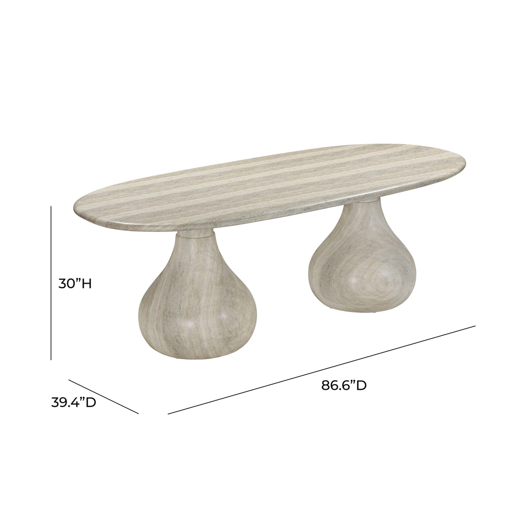 Smooch 87" Concrete Indoor/Outdoor Dining Table