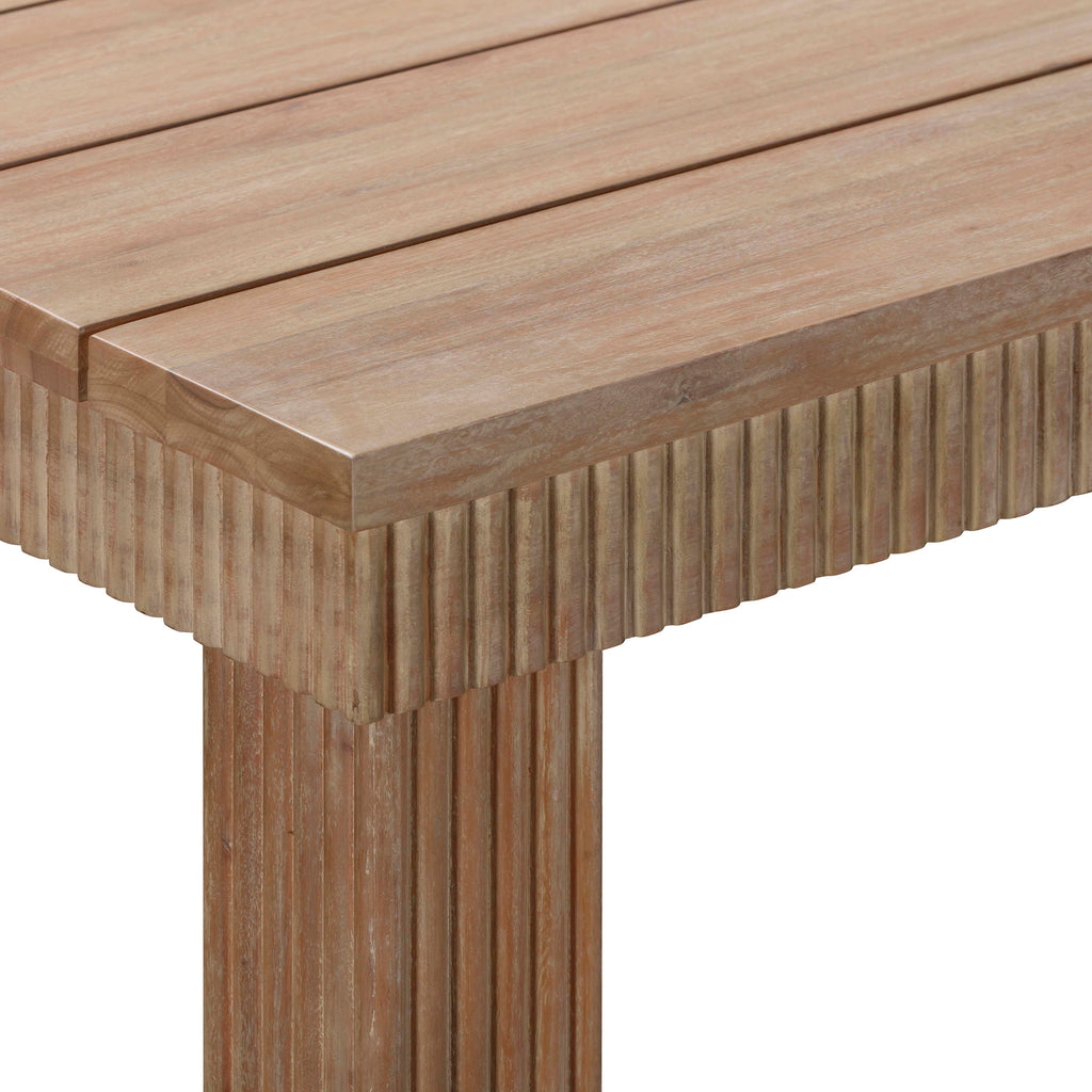 Cassie Natural Outdoor Rectangular Dining Table (75"-108")