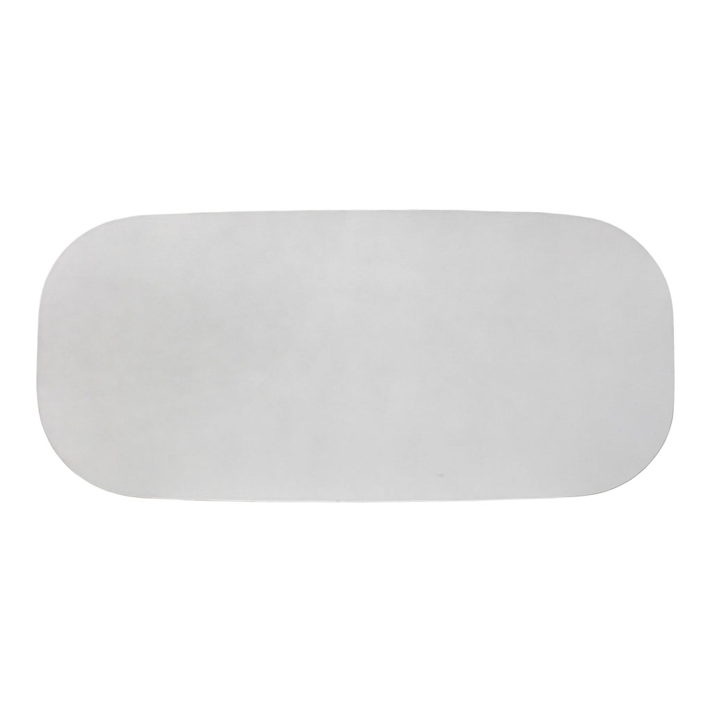 Margot 83" Light Grey Faux Plaster Indoor/Outdoor Concrete Oval Dining Table