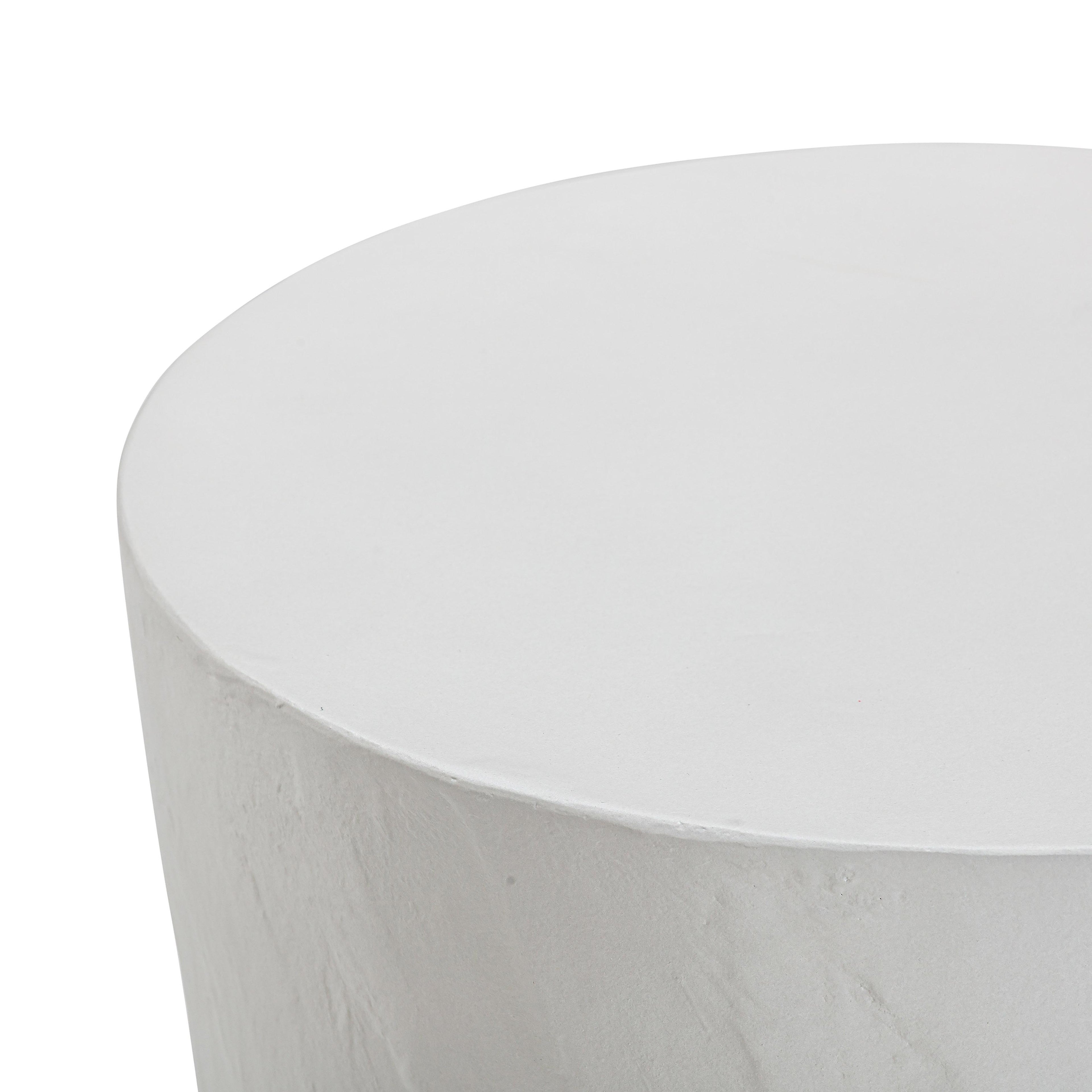 Margot Light Grey Faux Plaster Indoor/Outdoor Concrete Stool