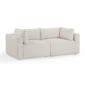 Hangover 81" Cream Performance Fabric Outdoor Modular Loveseat