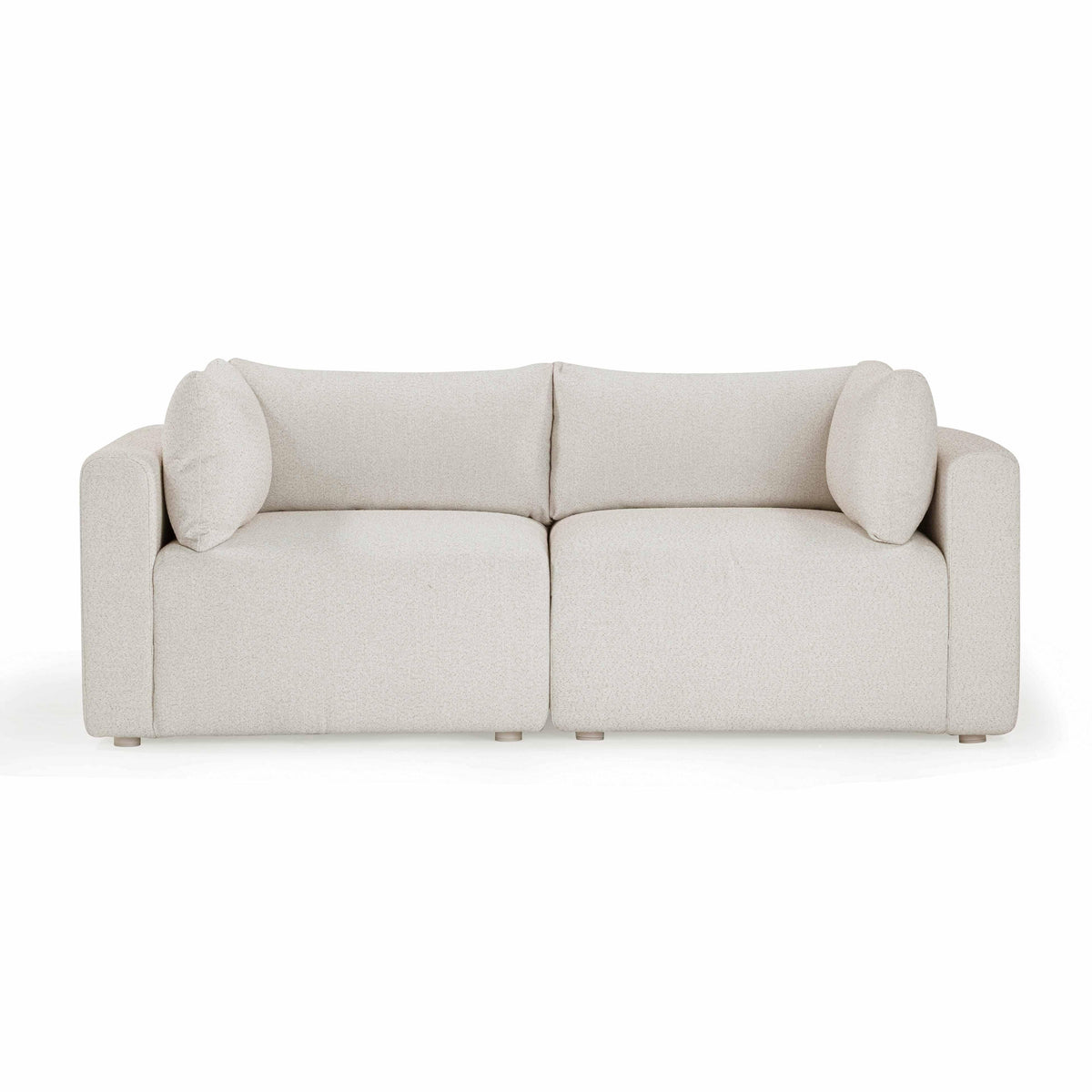 Hangover 81" Cream Performance Fabric Outdoor Modular Loveseat