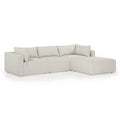 Hangover 4-Piece Cream Performance Fabric Outdoor Modular Sectional