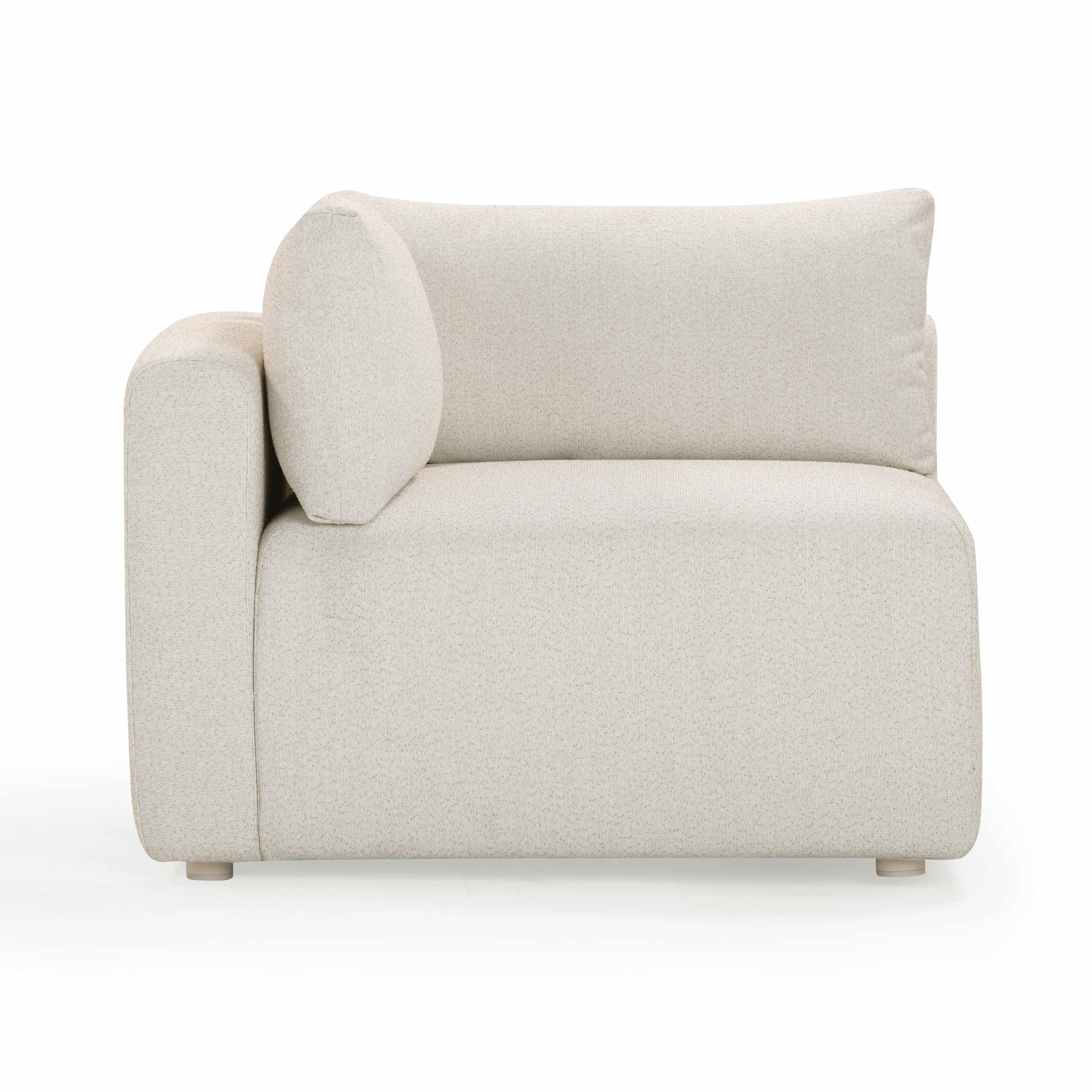 Hangover Cream Performance Fabric Outdoor Modular Corner Chair