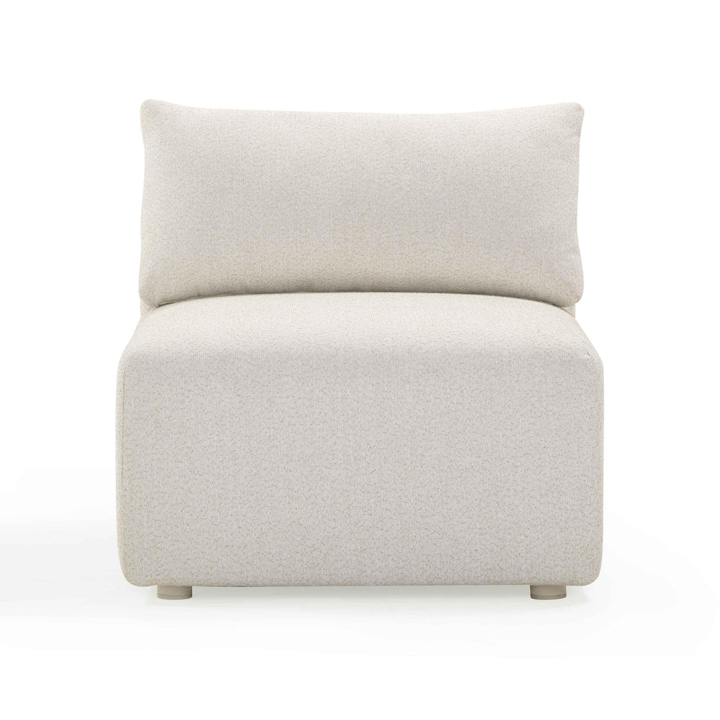 Hangover Cream Performance Fabric Outdoor Modular Armless Chair