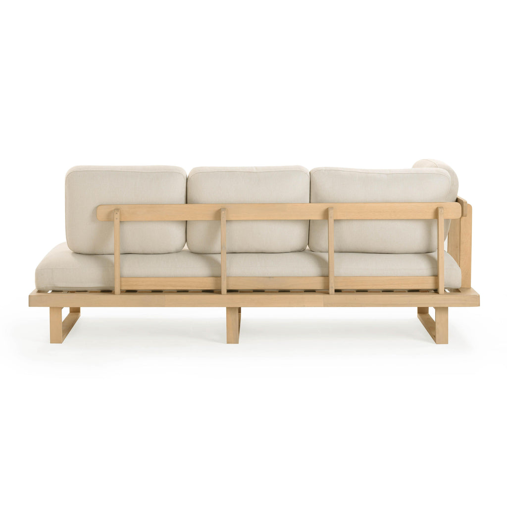 Evan 2-Piece Cream Performance Fabric Outdoor L-Shaped Sectional