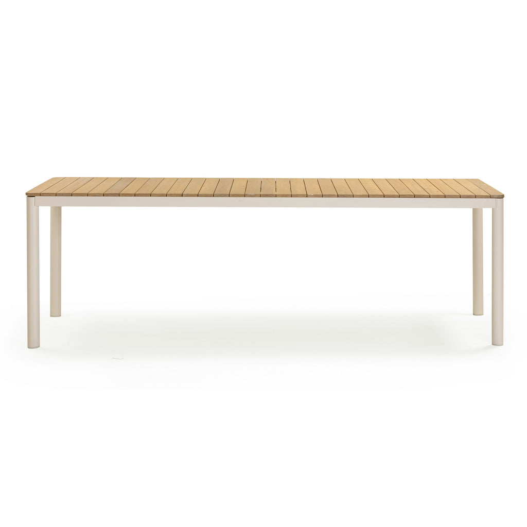 Sardinia 95" Light Teak Outdoor Rectangular Dining Table