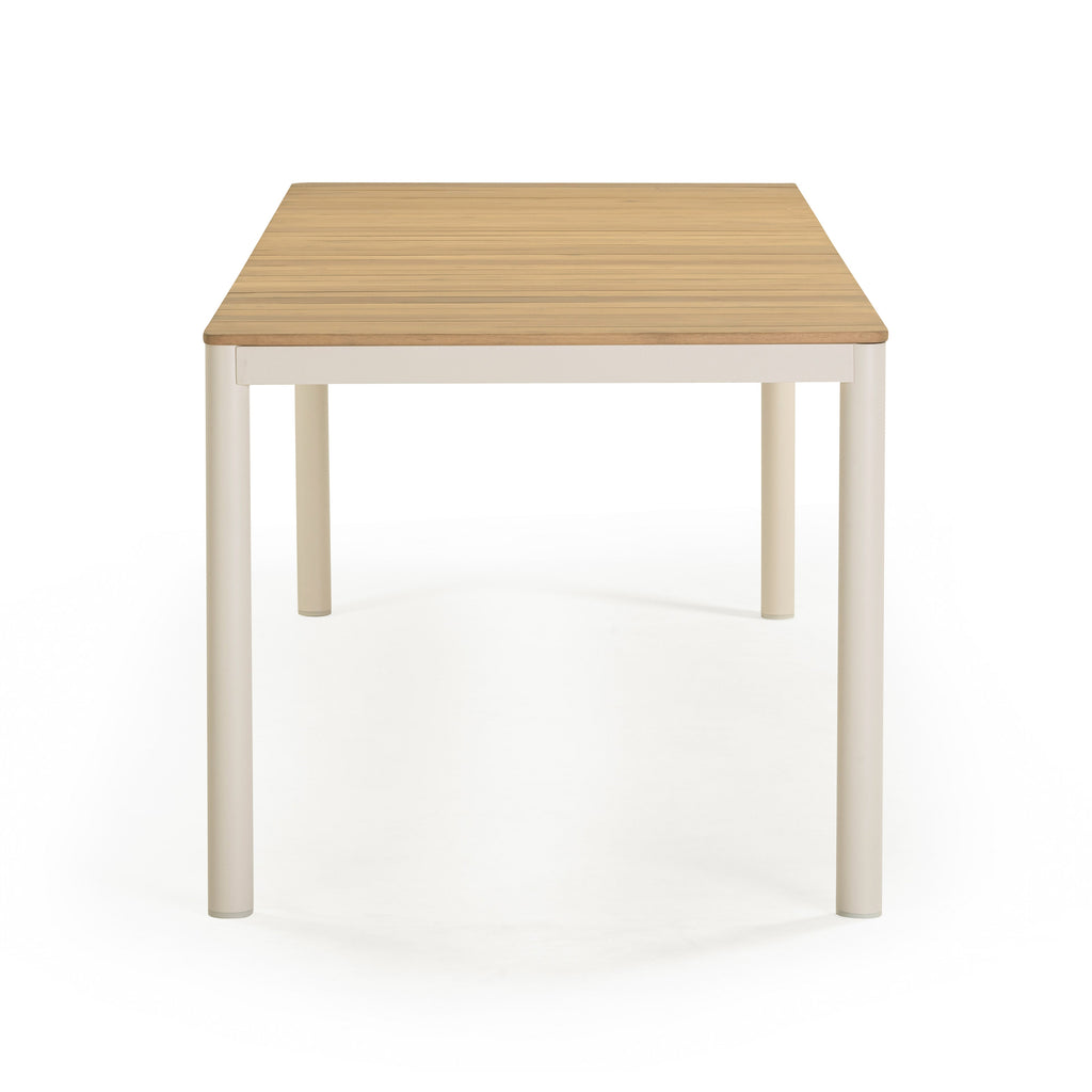 Sardinia 95" Light Teak Outdoor Rectangular Dining Table