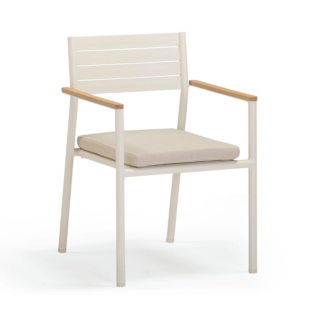 Sardinia Cream Performance Fabric Outdoor Dining Chair - Set of 2