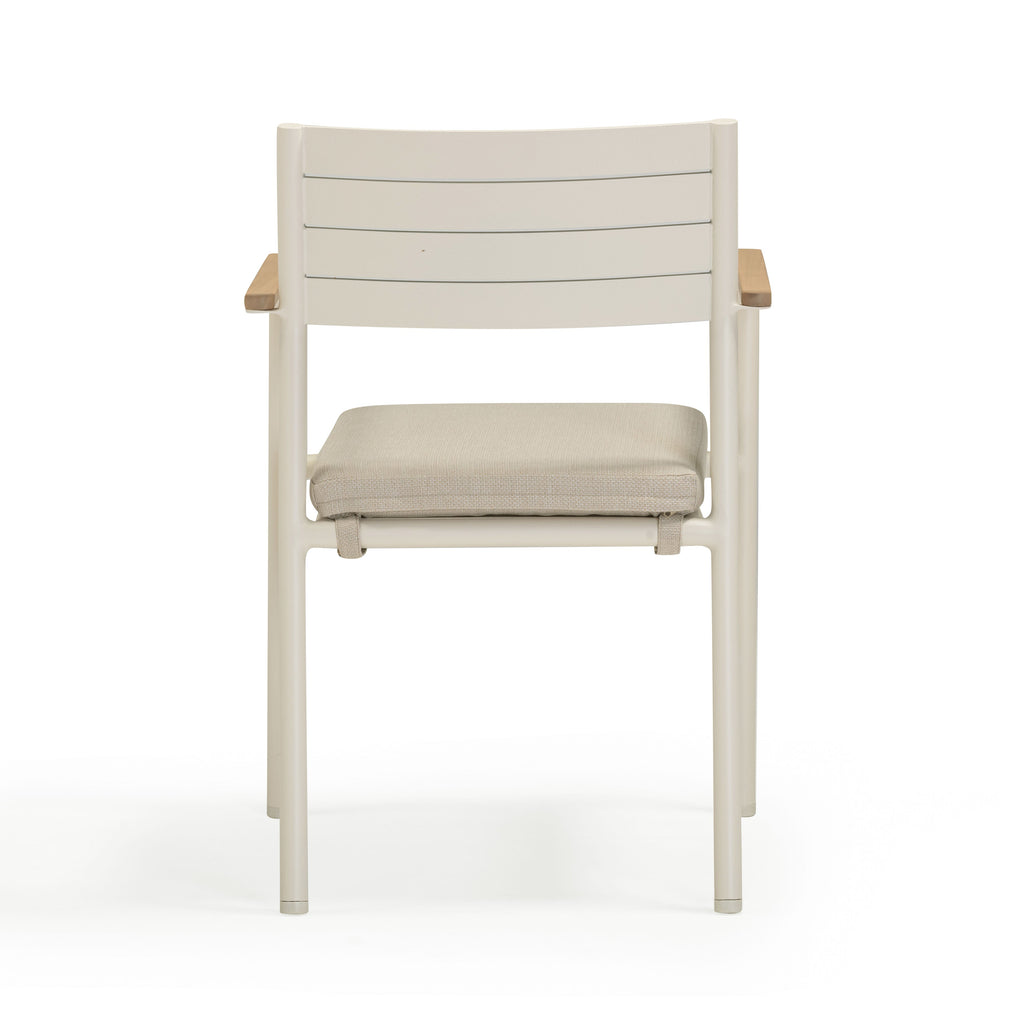 Sardinia Cream Performance Fabric Outdoor Dining Chair - Set of 2