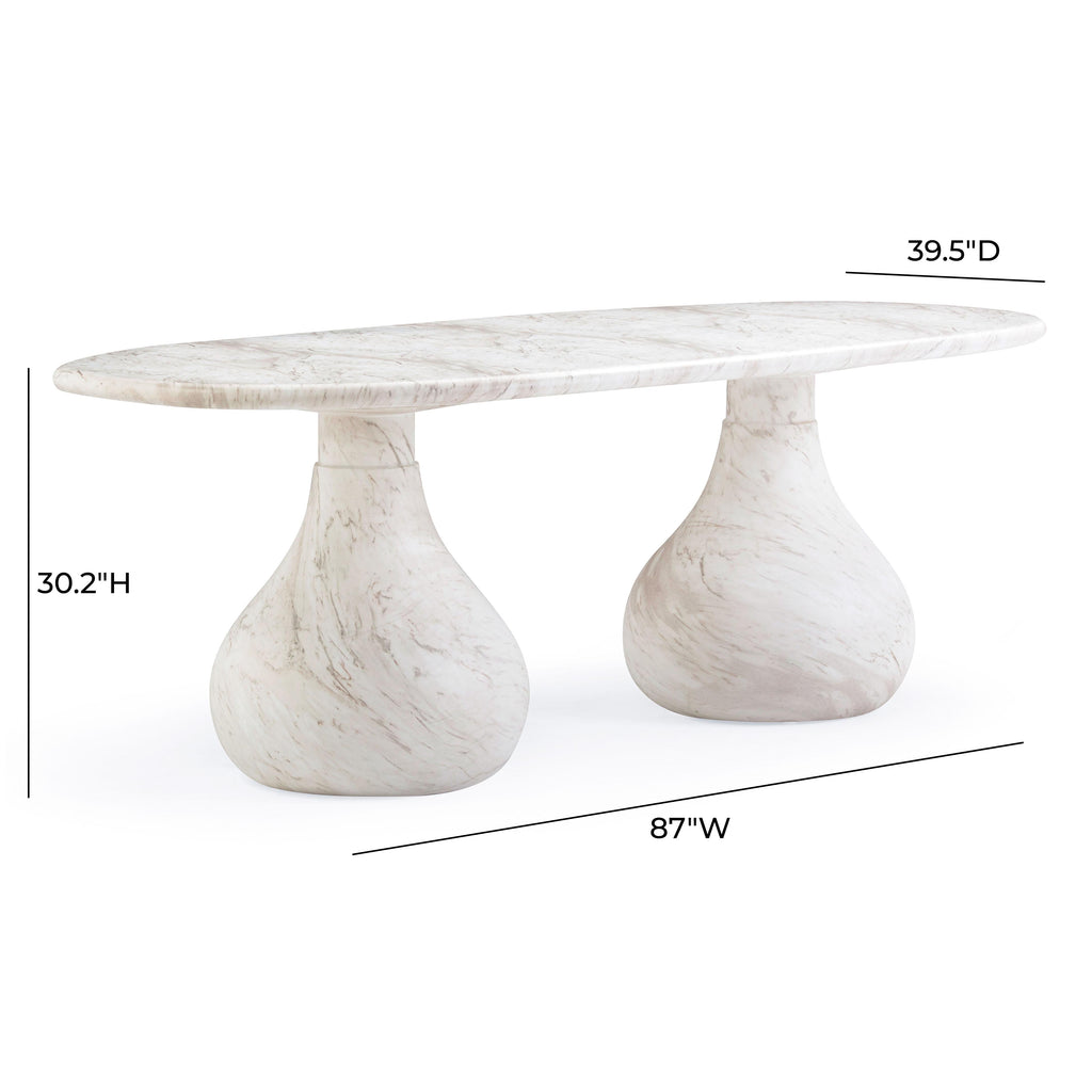 Smooch 87" Concrete Indoor/Outdoor Dining Table