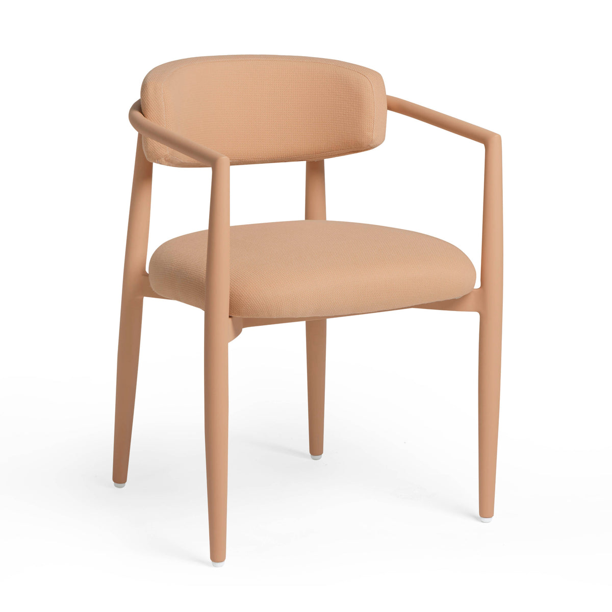 Annika Textured Contract-Grade Fabric Outdoor Dining Arm Chair