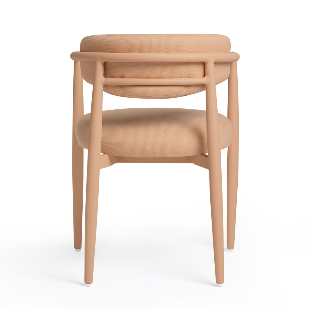 Annika Textured Contract-Grade Fabric Outdoor Dining Arm Chair