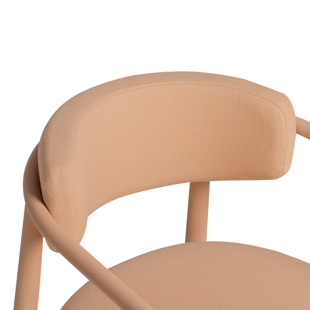 Annika Textured Contract-Grade Fabric Outdoor Dining Arm Chair