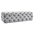 Kaylee 49" Performance Velvet Tufted Jumbo Ottoman