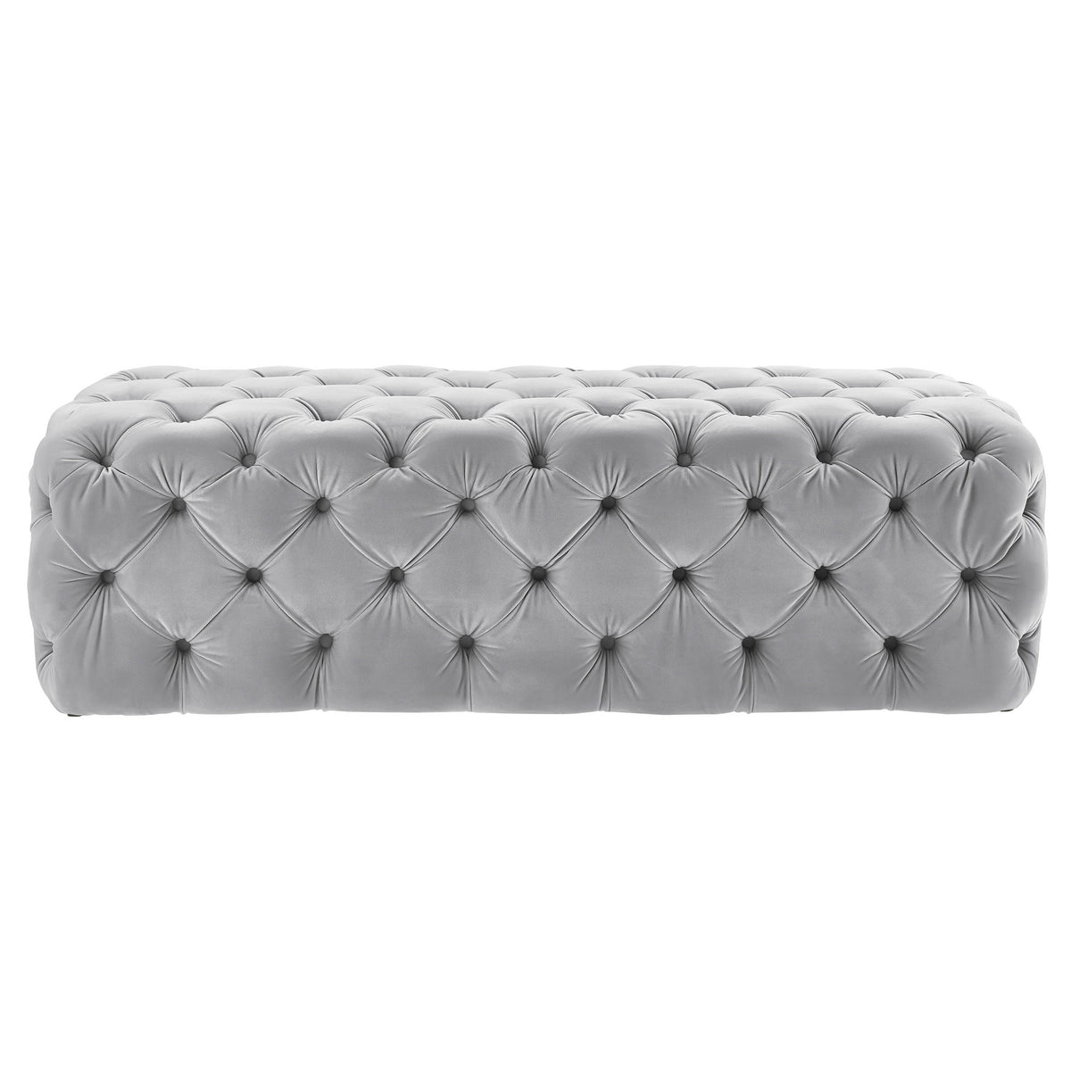 Kaylee 49" Performance Velvet Tufted Jumbo Ottoman