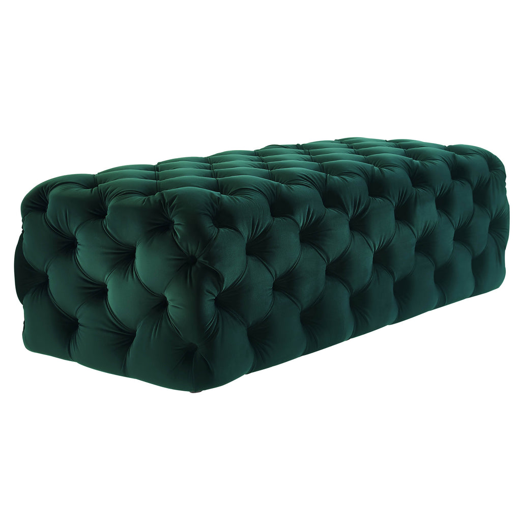 Kaylee 49" Performance Velvet Tufted Jumbo Ottoman