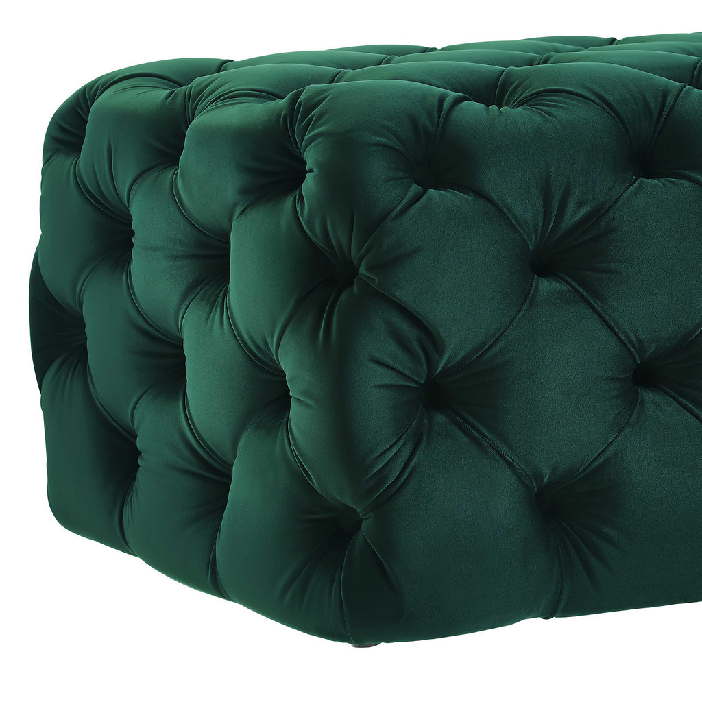 Kaylee 49" Performance Velvet Tufted Jumbo Ottoman