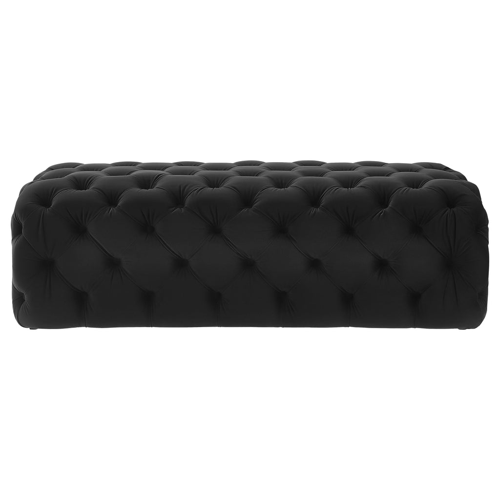 Kaylee 49" Performance Velvet Tufted Jumbo Ottoman