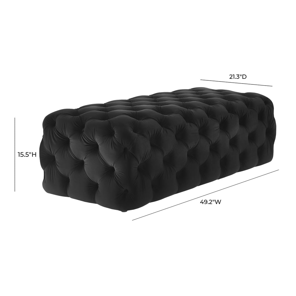 Kaylee 49" Performance Velvet Tufted Jumbo Ottoman