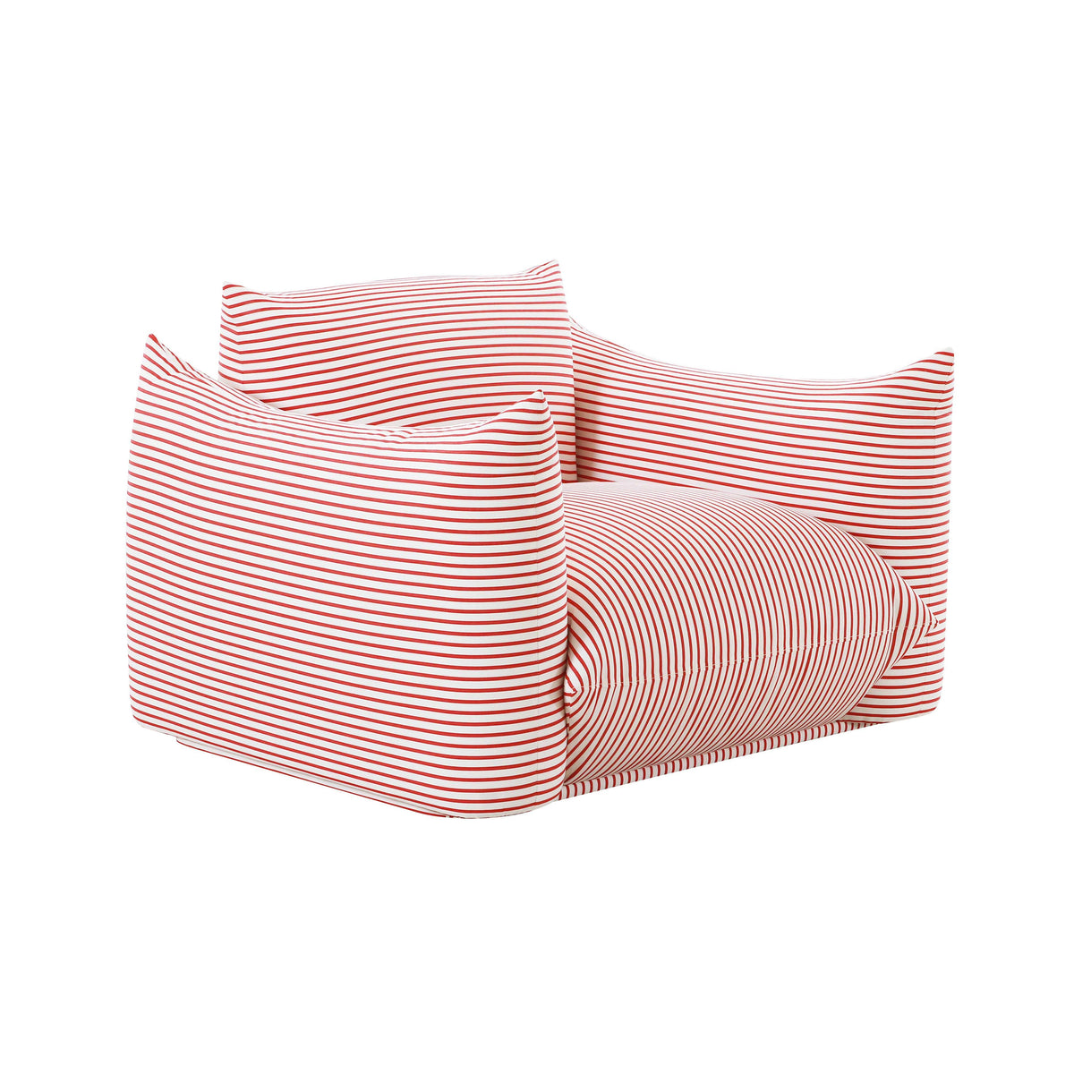 Saint Tropez Striped Stuffed Indoor/Outdoor Armchair