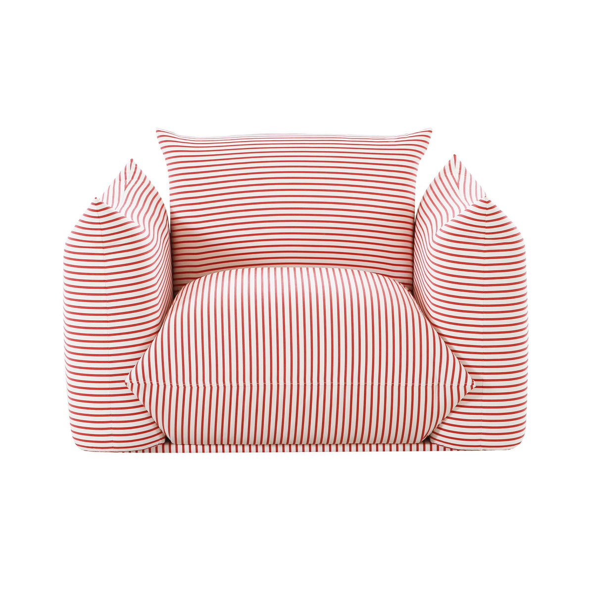 Saint Tropez Striped Stuffed Indoor/Outdoor Armchair