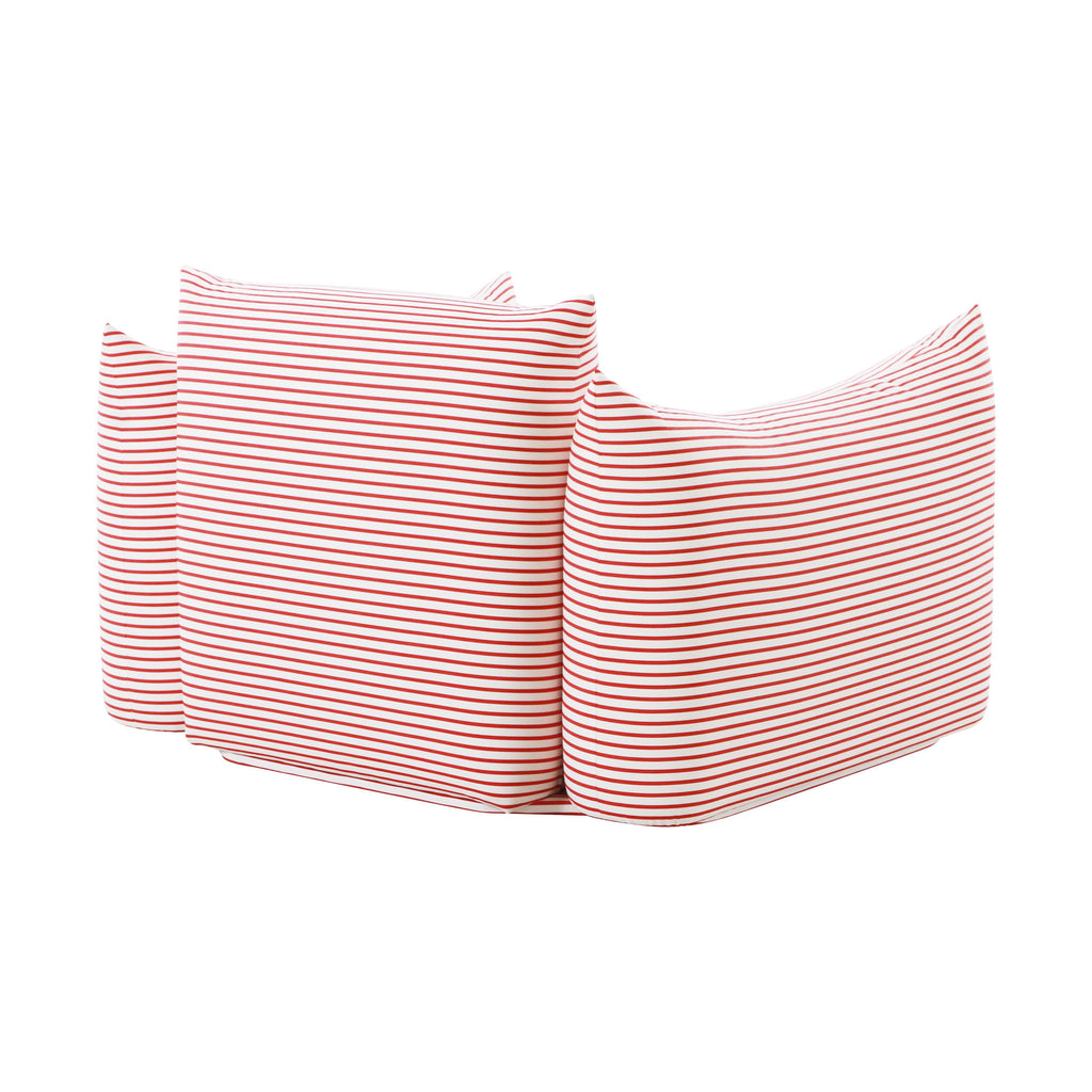 Saint Tropez Striped Stuffed Indoor/Outdoor Armchair