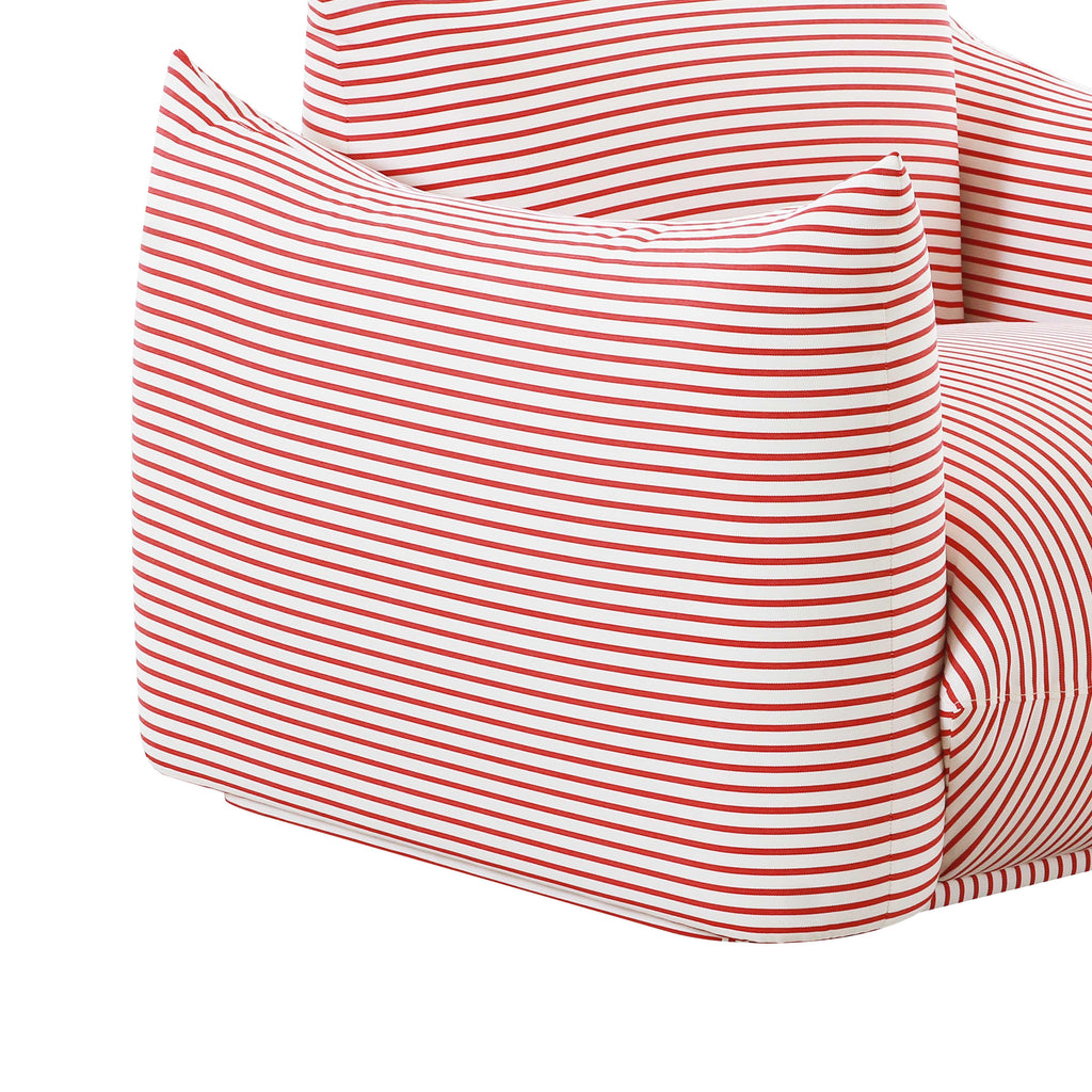 Saint Tropez Striped Stuffed Indoor/Outdoor Armchair