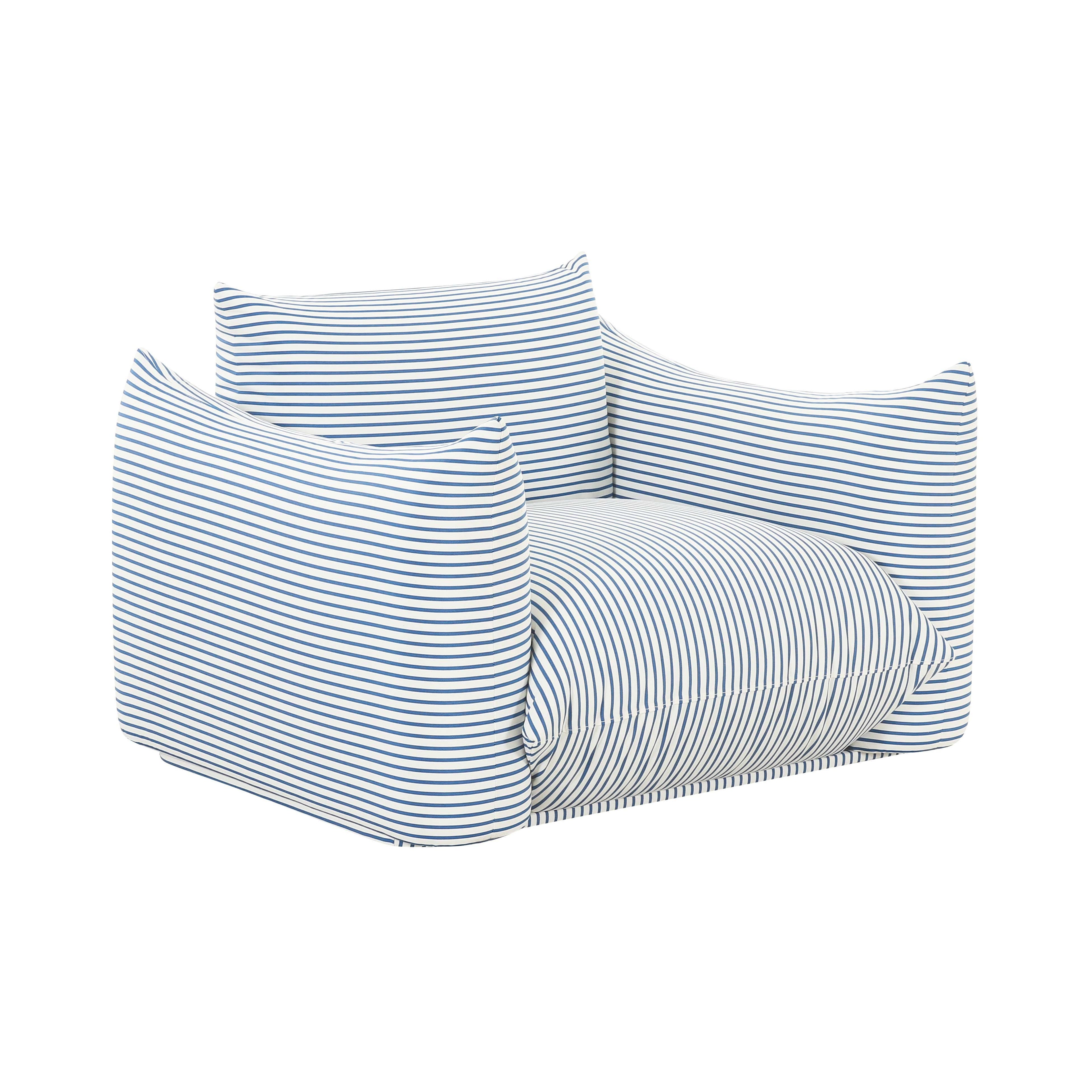 Saint Tropez Striped Stuffed Indoor/Outdoor Armchair