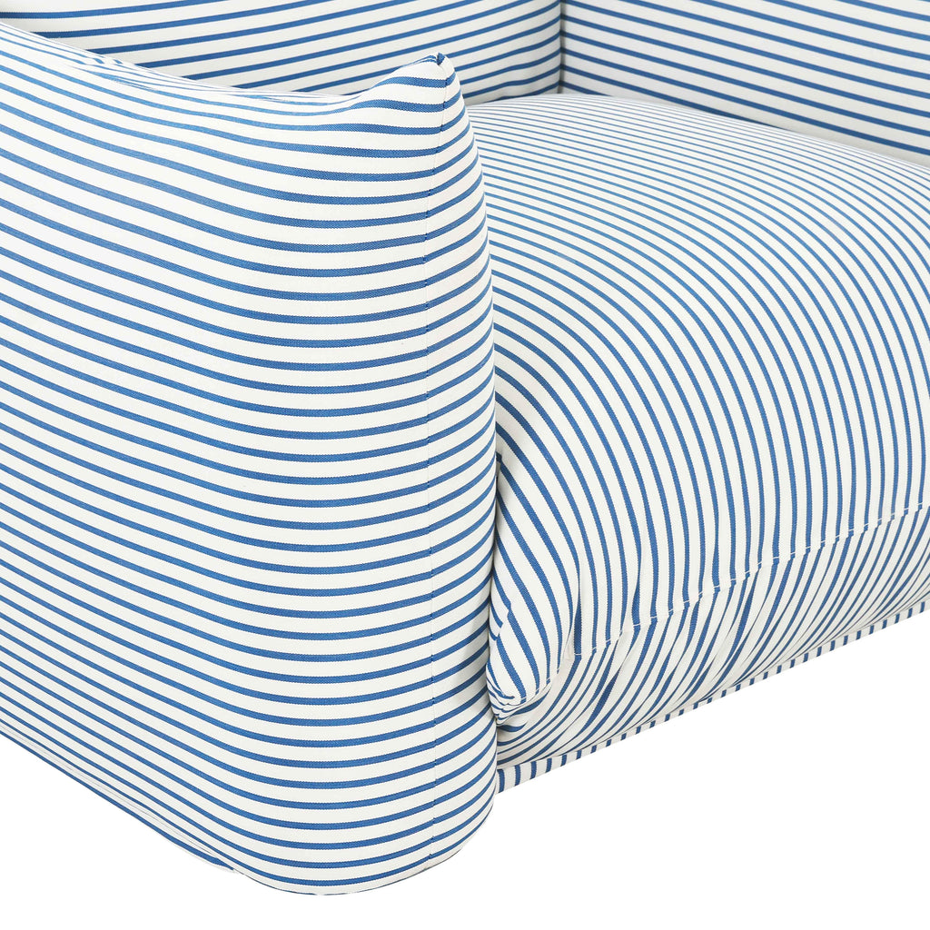 Saint Tropez Striped Stuffed Indoor/Outdoor Armchair