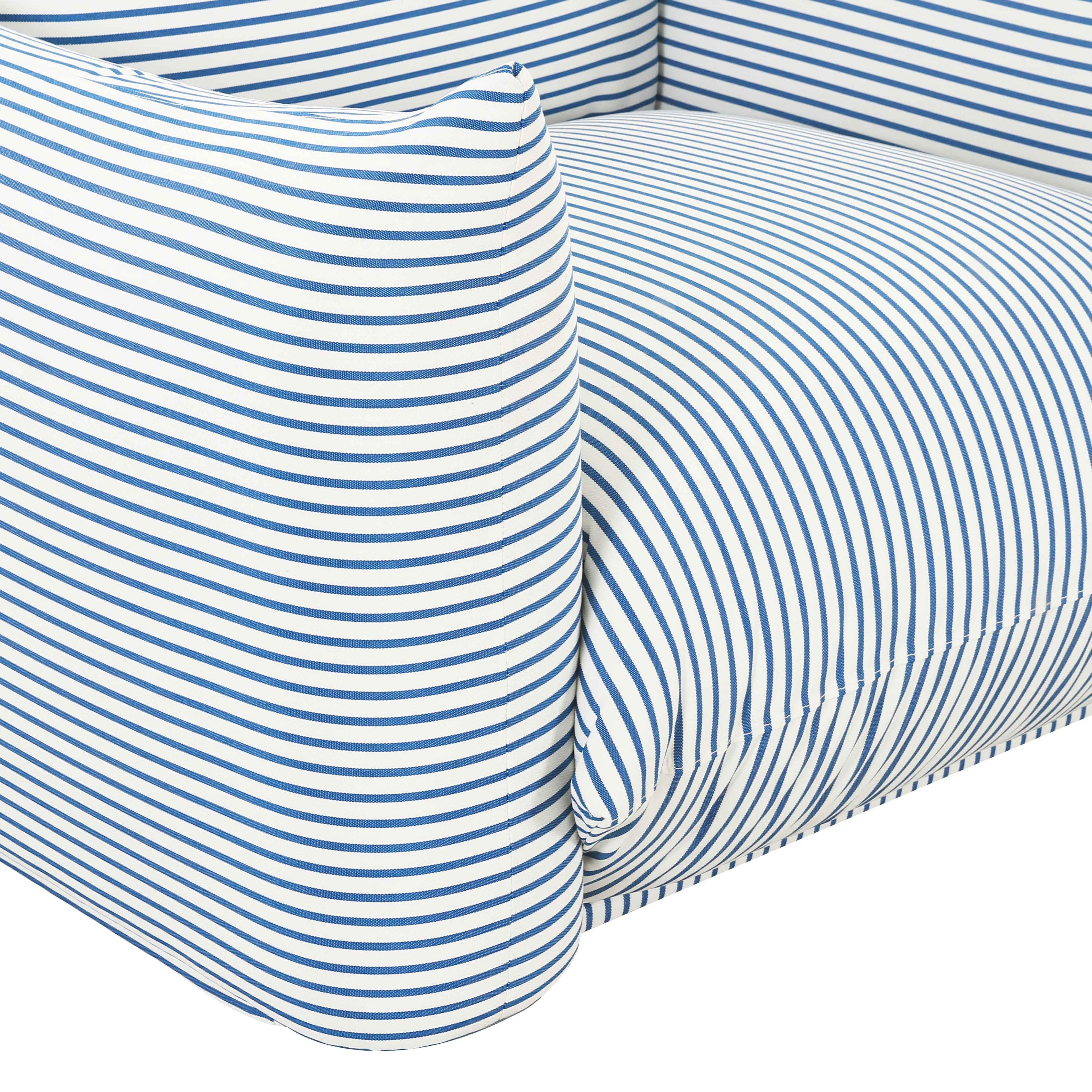 Saint Tropez Striped Stuffed Indoor/Outdoor Armchair