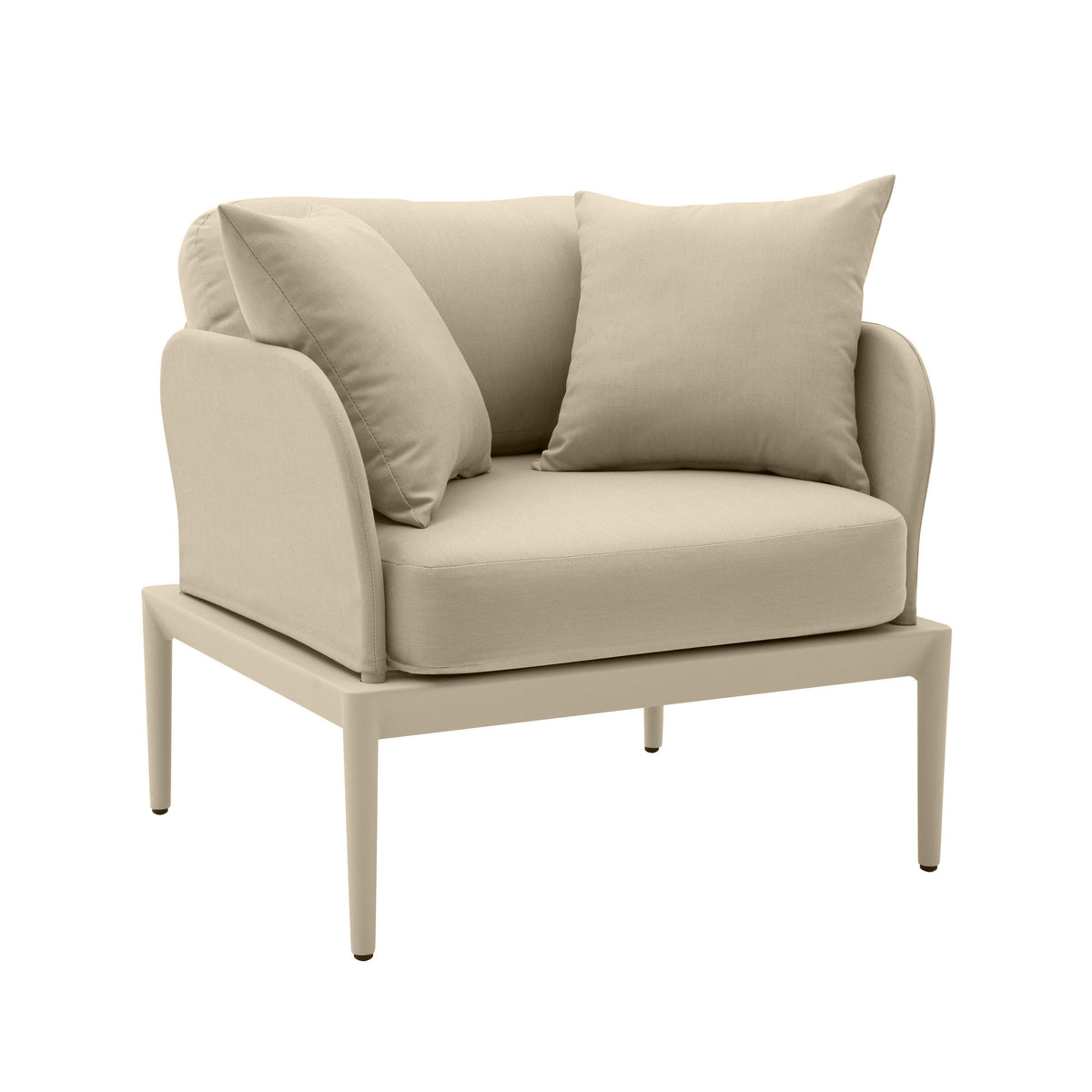 Kapri Outdoor Accent Chair — Taupe null