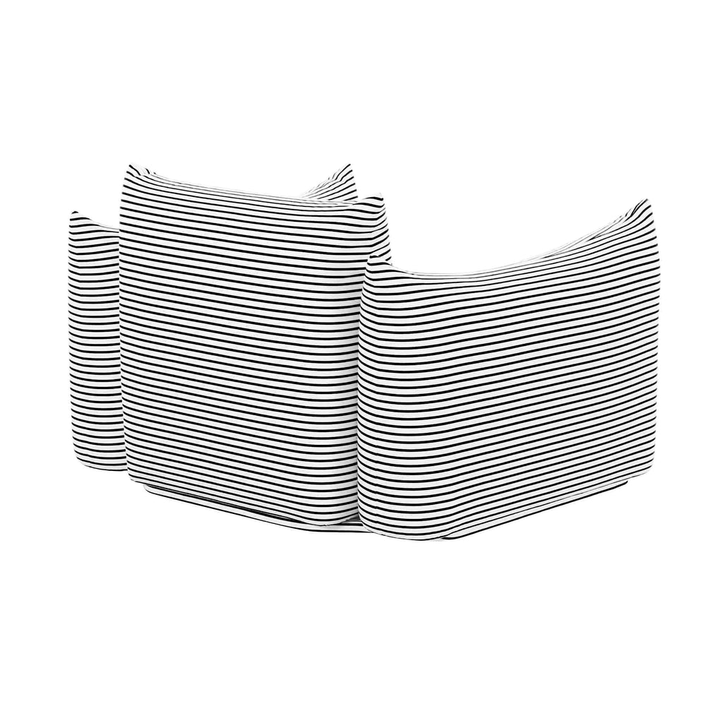 Saint Tropez Striped Stuffed Indoor/Outdoor Armchair