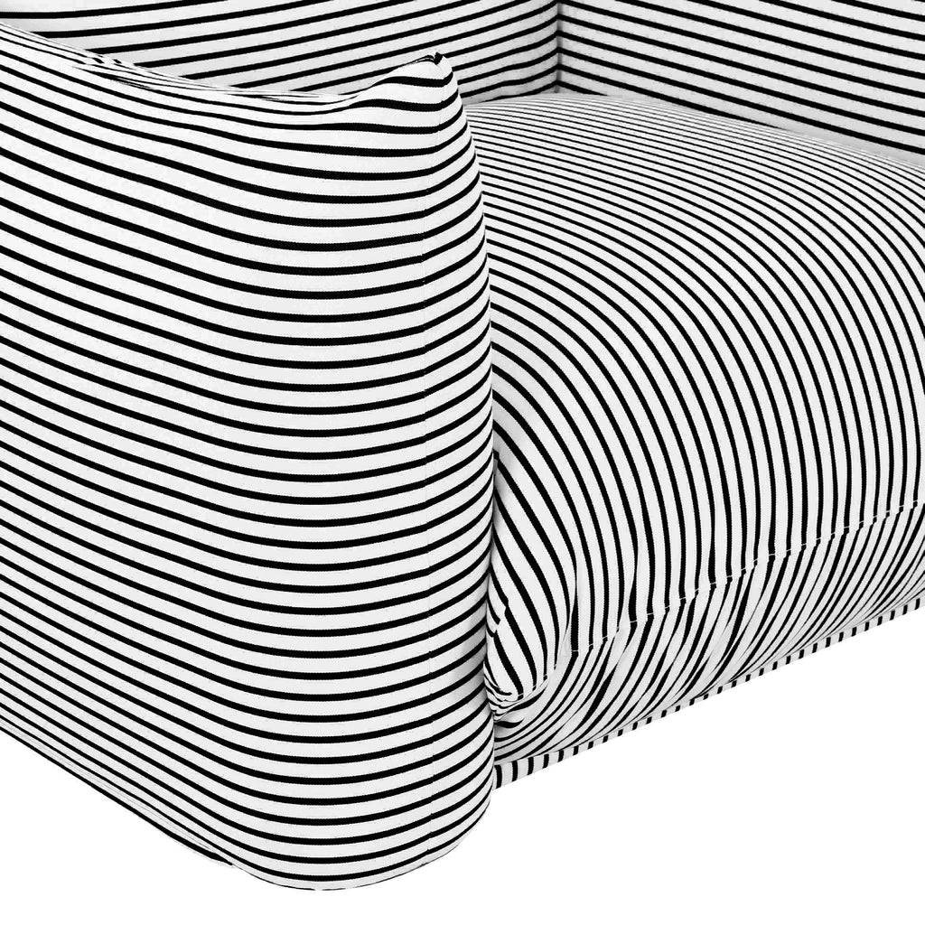 Saint Tropez Striped Stuffed Indoor/Outdoor Armchair