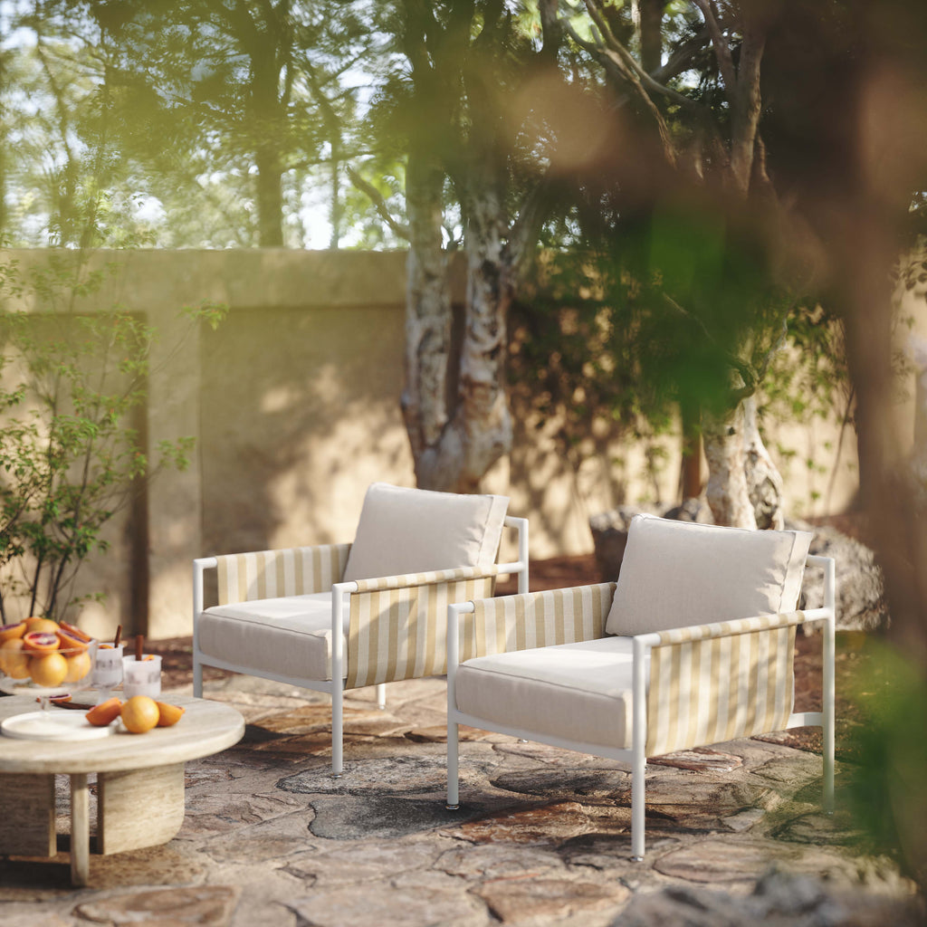 Dunes Cream Outdoor Accent Chair