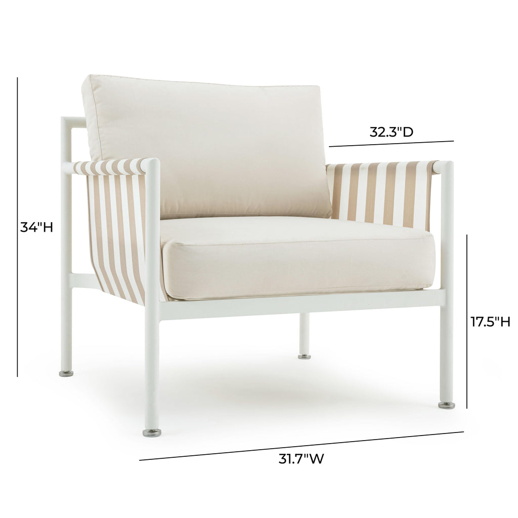 Dunes Cream Outdoor Accent Chair