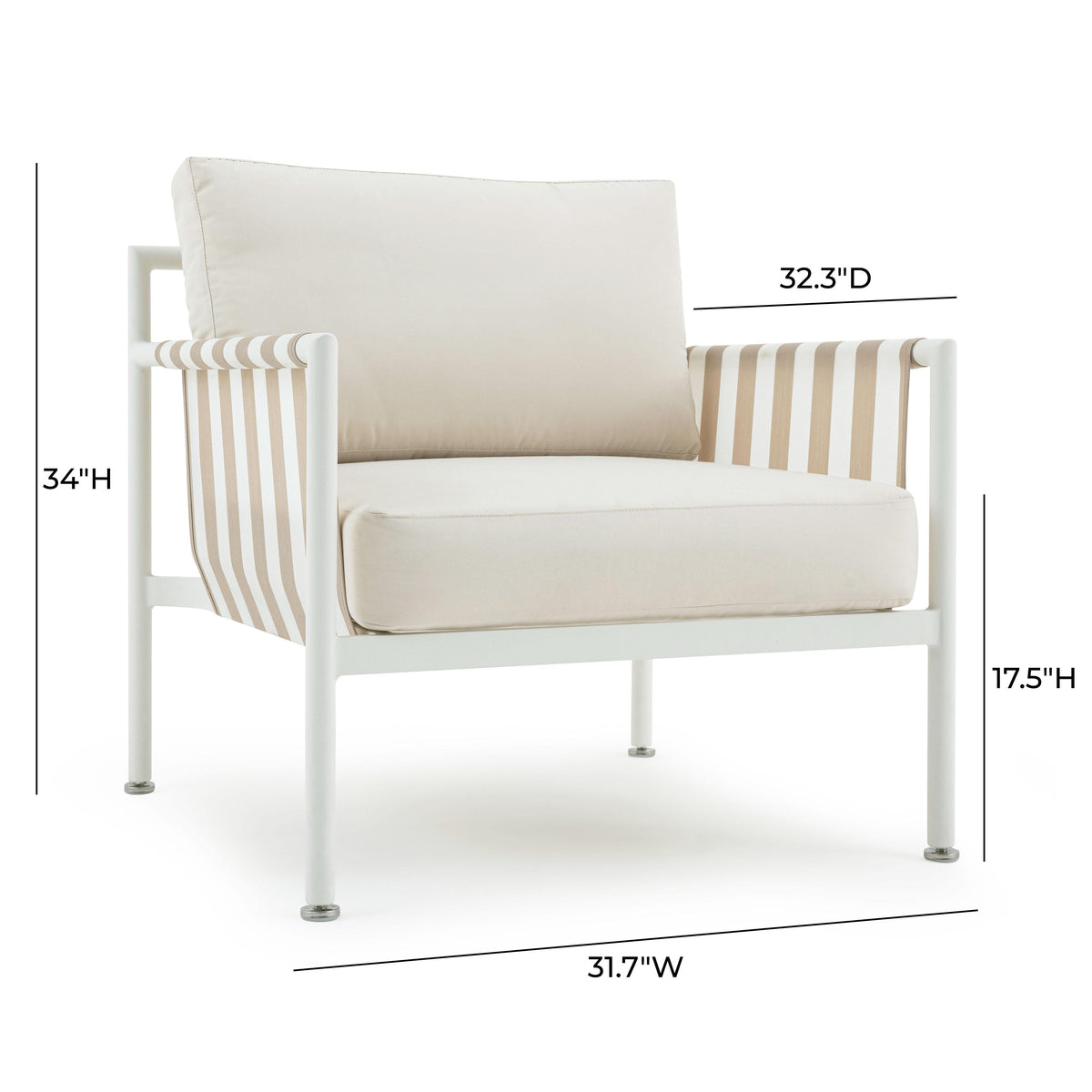 Dunes Cream Outdoor Accent Chair