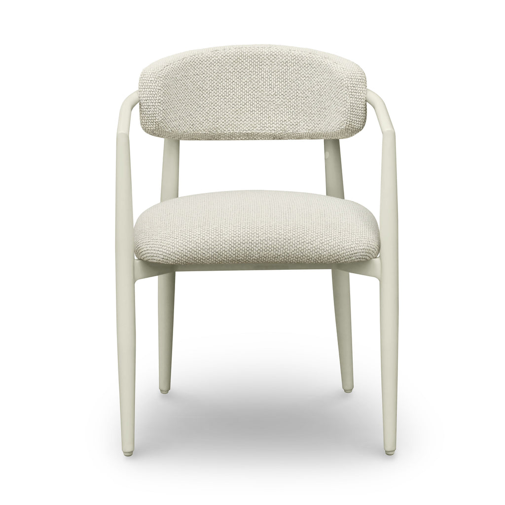 Annika Textured Contract-Grade Fabric Outdoor Dining Arm Chair