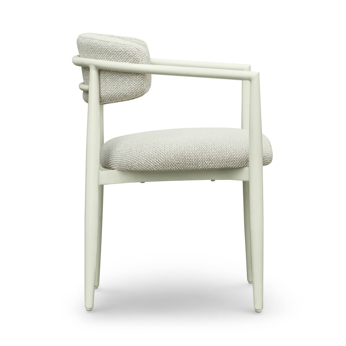 Annika Textured Contract-Grade Fabric Outdoor Dining Arm Chair